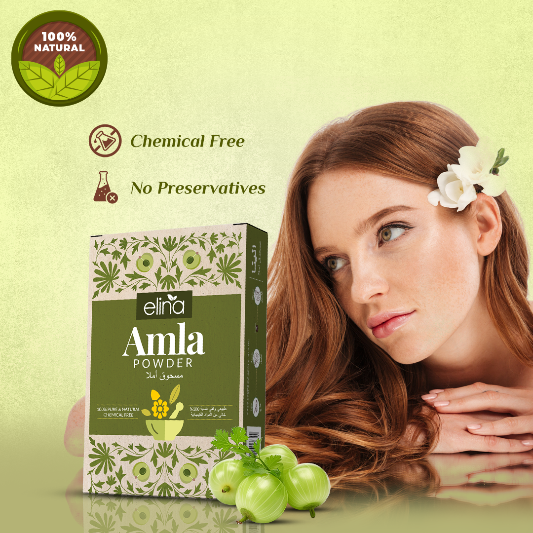 Elina 100% Natural Amla, Reetha, Shikakai Powder for Hair Growth and Strengthening | Organic Ayurvedic Herbal Shampoo and Conditioner | Anti-Dandruff, Prevents Hair Fall, Promotes Shine (300g)