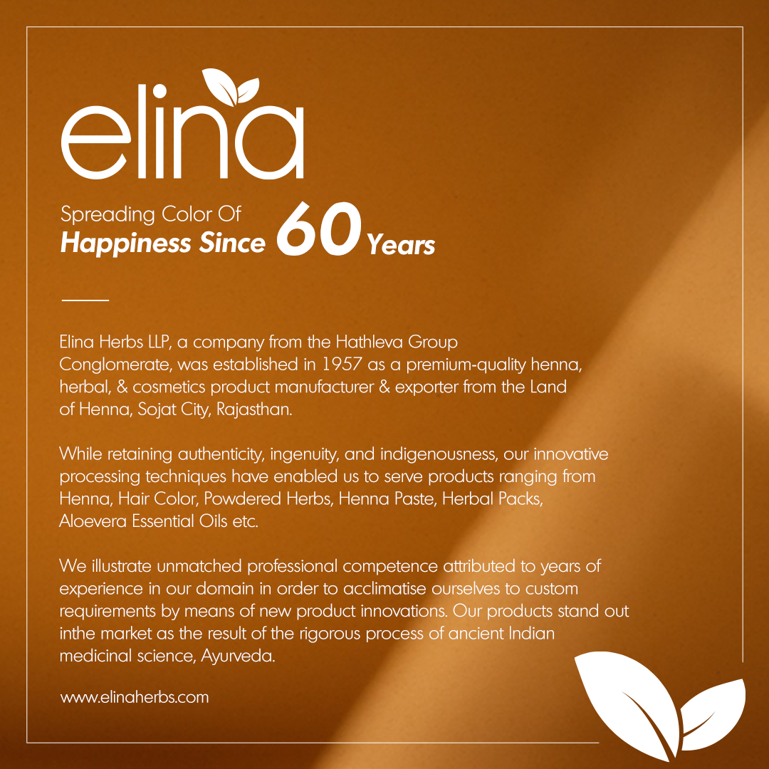 Elina Henna Based Hair Color Powder | Hair Color for Men & Women | Full Coverage of Grey Hair | Long Lasting | No Ammonia & No Barium | Pack of 6 (10g Each) - Brown