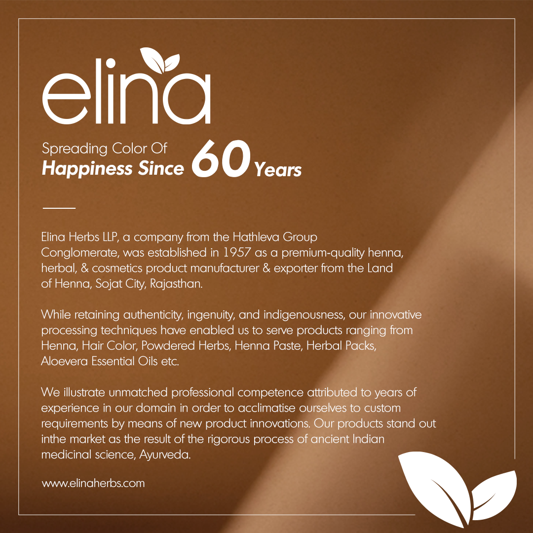 Elina Henna Based Hair Color Powder | Hair Color for Men & Women | Full Coverage of Grey Hair | Long Lasting | No Ammonia & No Barium | Pack of 6 (10g Each) - Dark Brown
