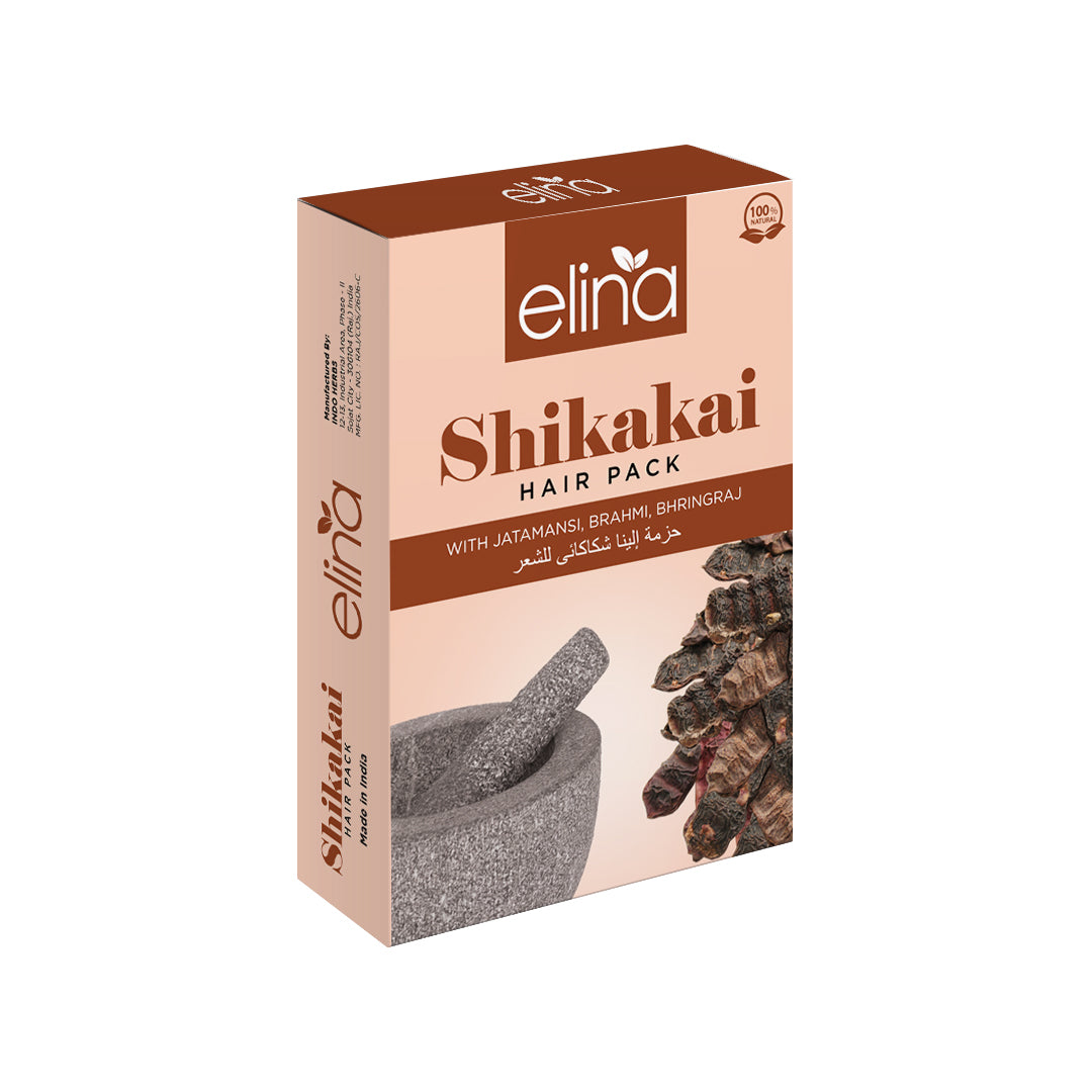 Elina Shikakai Hair Pack with Jatamansi, Brahmi & Bhringraj | Ready-to-Use Natural Hair Mask for Strong, Healthy & Nourished Hair | Homemade Hair Care Solution (100gm)