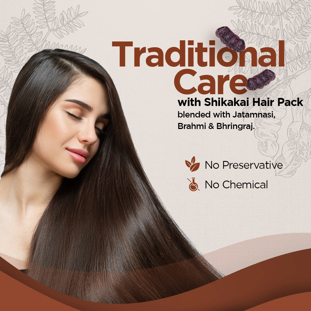 Elina Shikakai Hair Pack with Jatamansi, Brahmi & Bhringraj | Ready-to-Use Natural Hair Mask for Strong, Healthy & Nourished Hair | Homemade Hair Care Solution (100gm)